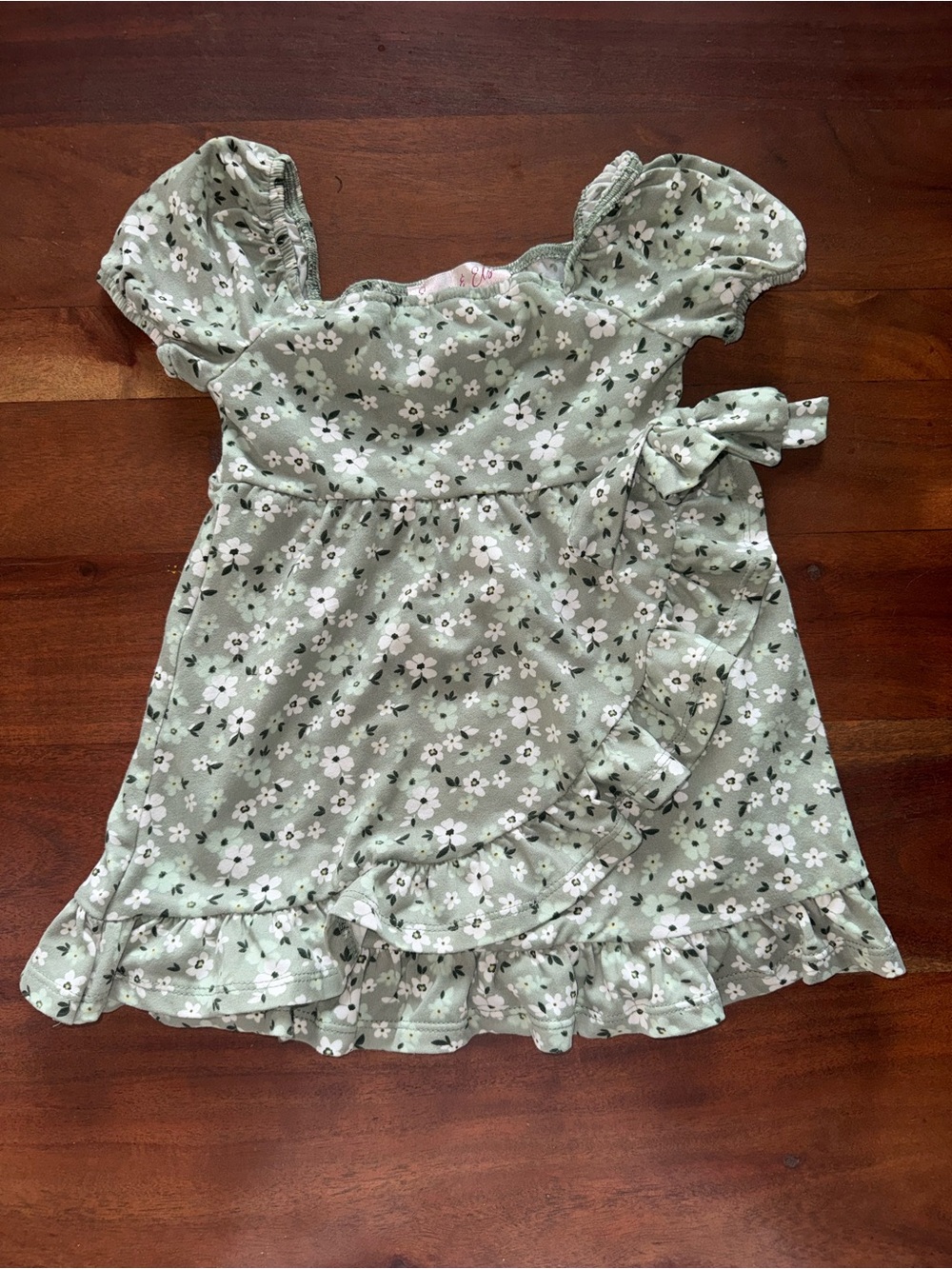 Emma‎ & Elsa Mint Green Floral Toddler Dress
